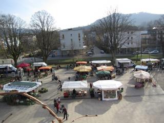 Bauernmarkt von oben